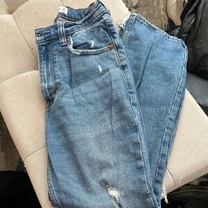 Abercrombie & Fitch Blue Distressed Boyfriend Jeans